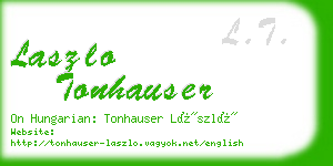 laszlo tonhauser business card